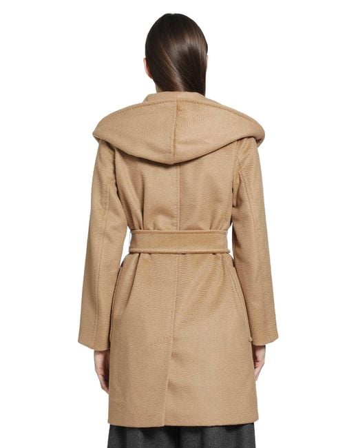 Max Mara Natural Camel Robe Coat