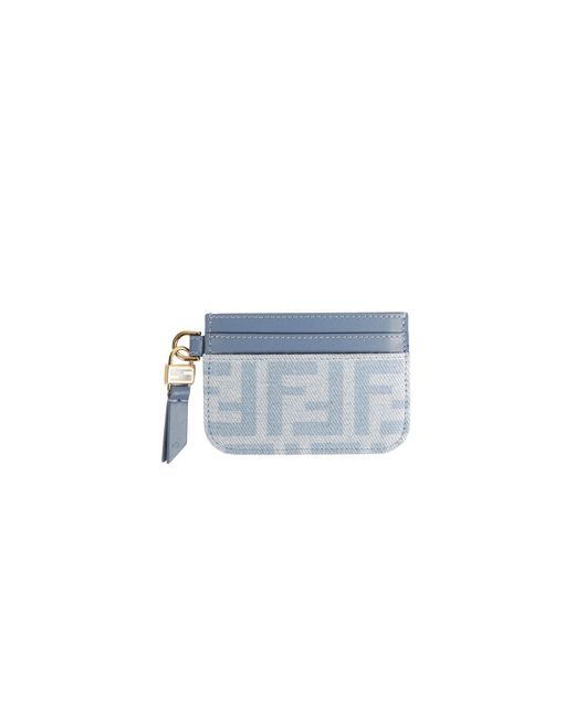 Fendi Blue Baguette Card Case