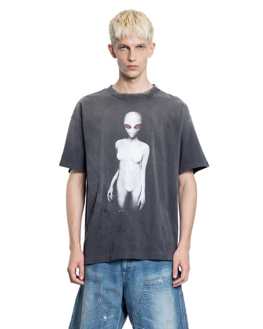 Saint Michael Alien Short Sleeve T-Shirt in Blue for Men | Lyst
