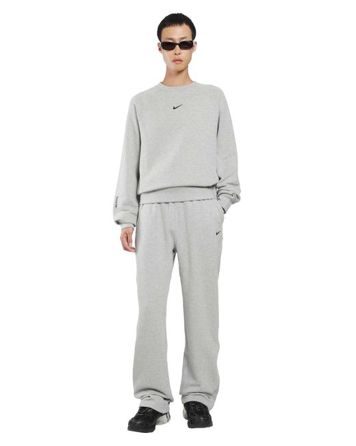 Nike Gray Nocta Fleece Open-Hem Sweatpants for men