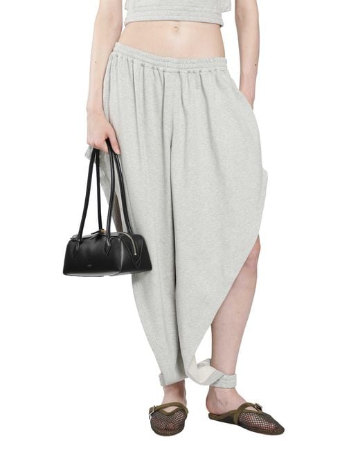 Alaïa Gray Fleece Jersey Pointed Pants