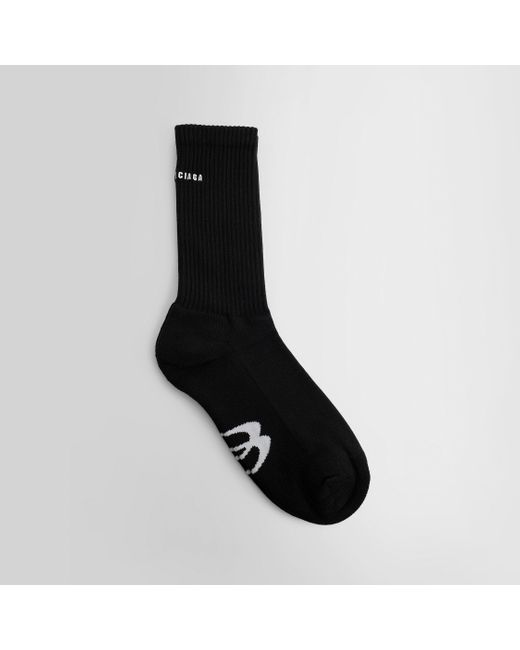 Balenciaga Black Socks With Logo for men