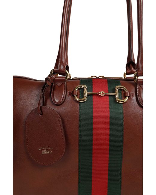 Gucci Red Borsetto Large Boston Bag