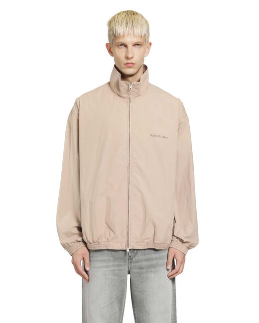 Acne Natural Washed Logo Jacket for men
