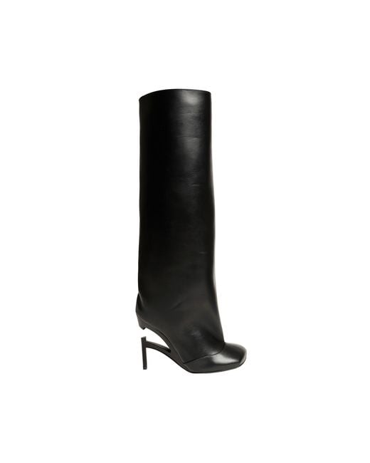 NVL-GARDE Black Broken Heel Knee High Boots