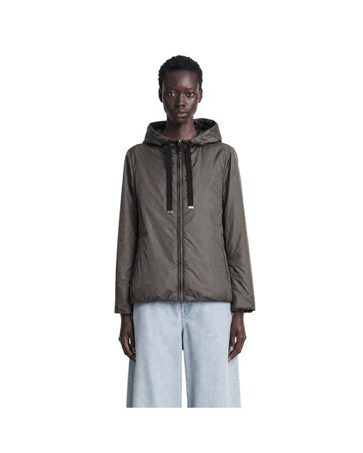 Max Mara Black Padded Water-Repellent Hooded Jacket