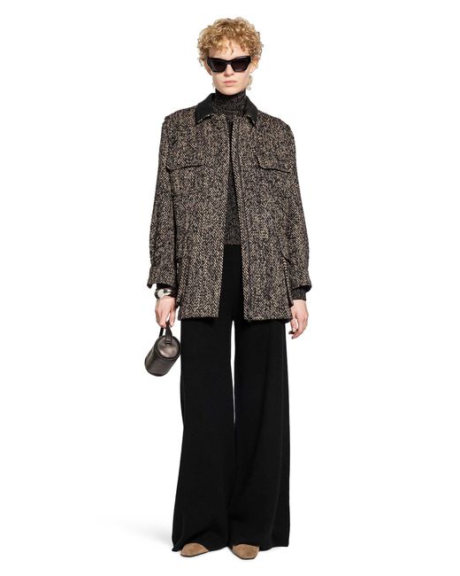 Max Mara Brown Angio Wool Tweed Safari Jacket