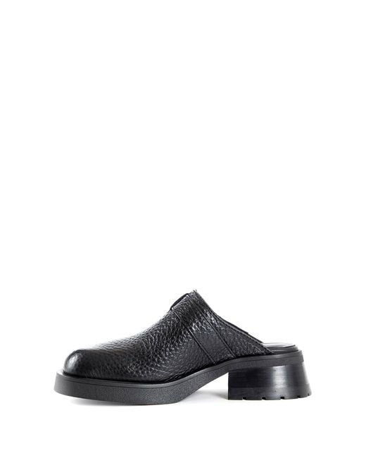 Miista Black Aroa Leather Mules