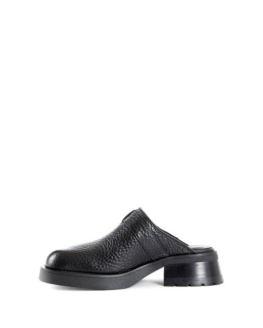 Miista Black Aroa Pelle Sabot