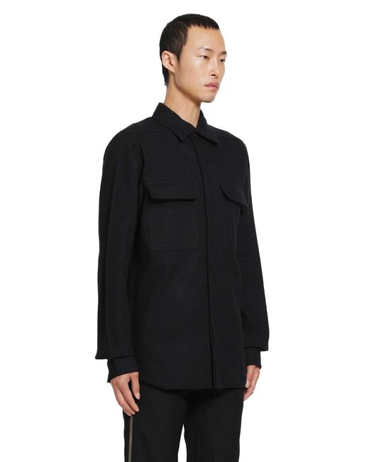 Rick Owens Black Temple Work Shirt for men