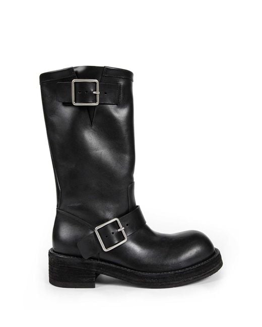 Ann Demeulemeester Black Sarith Biker Boots