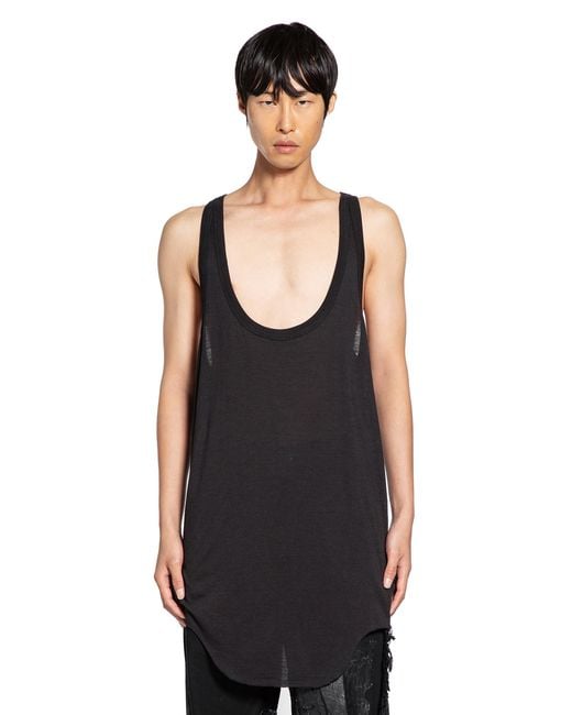 Rick Owens Black Concordians Pony Tank for men