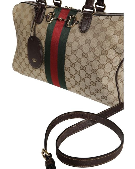 Gucci Brown Borsetto Large Boston Bag