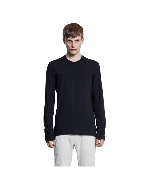James Perse Black Long Sleeve Crewneck T-Shirt