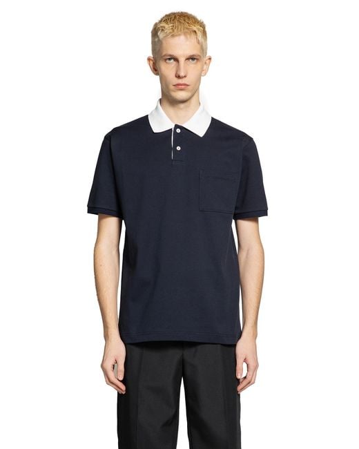 Gucci Blue Stretch Cotton Piqué Polo Shirt for men