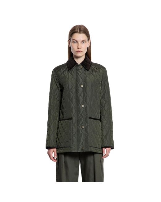 Burberry Green Quilted Nylon Jacket