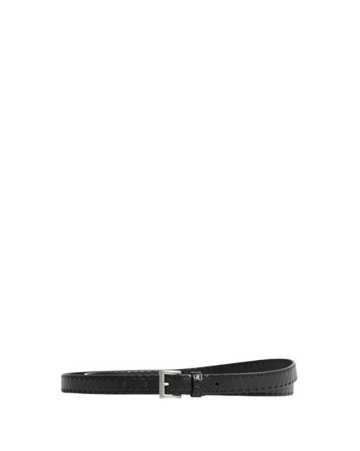 Prada Black Antiqued Leather Belt