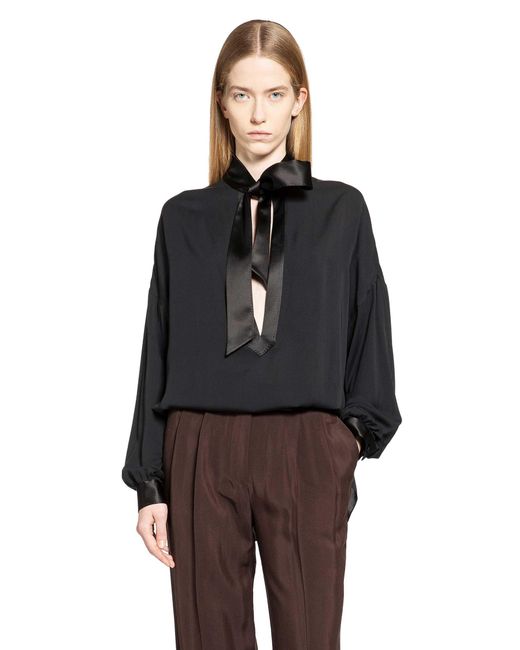 Tom Ford Black Tuxedo Detailed Tunic Shirt