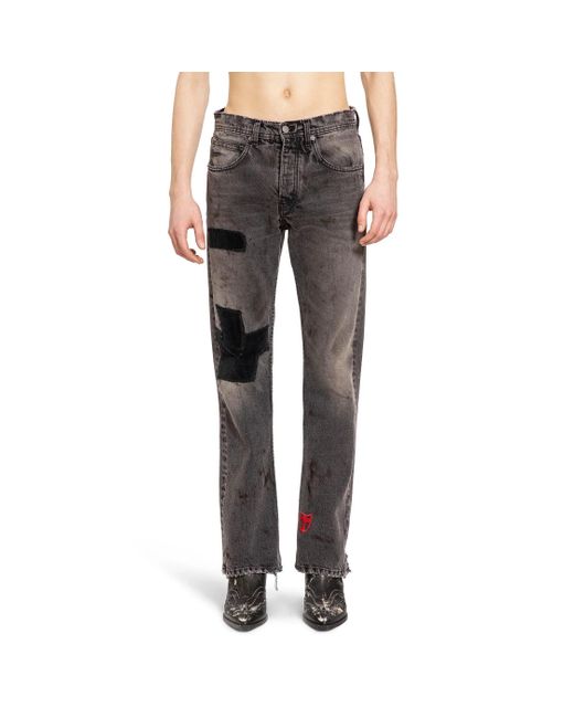 Enfants Riches Deprimes Gray Patchwork Flare Jeans for men