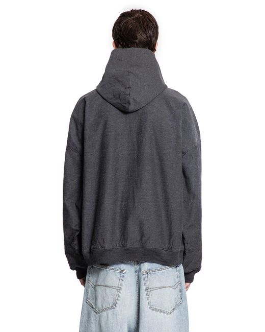 Balenciaga Gray Trompe L'Oeil Hoodie for men