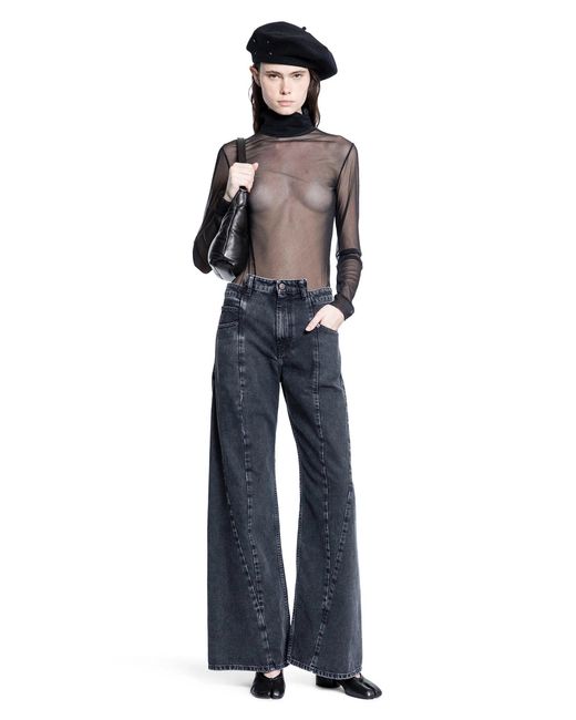 Maison Margiela Blue Spliced Cut-Out 5 Pocket Jeans