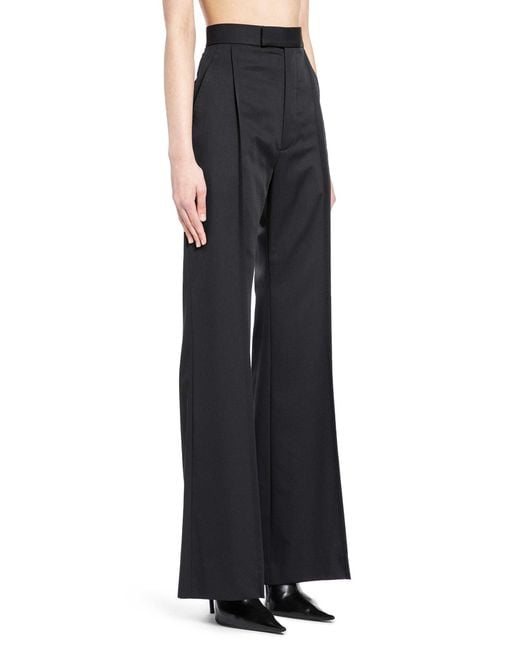 Vivienne Westwood Blue Pleated Wool Twill Wide Leg Trousers