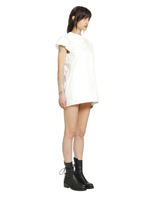 Sacai White Poplin Dress