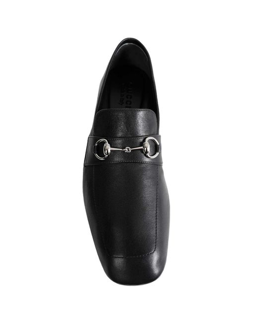 Gucci Black Leather Loafers for men