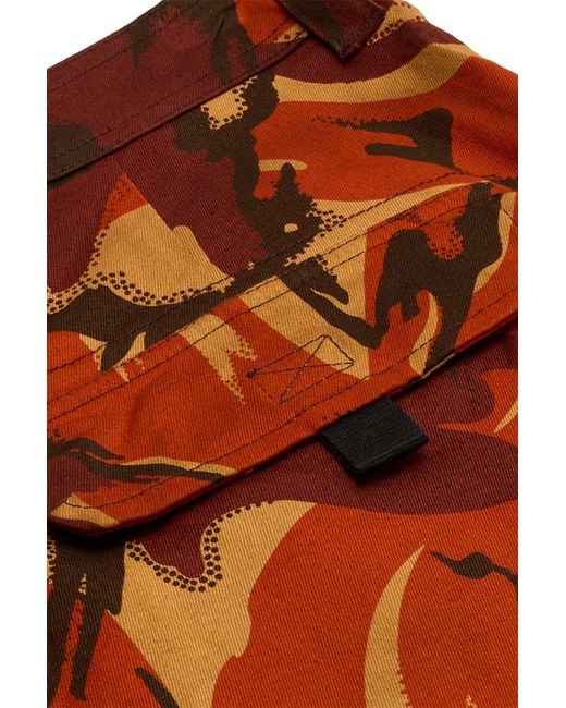 Martine Rose Orange Utility Shorts for men