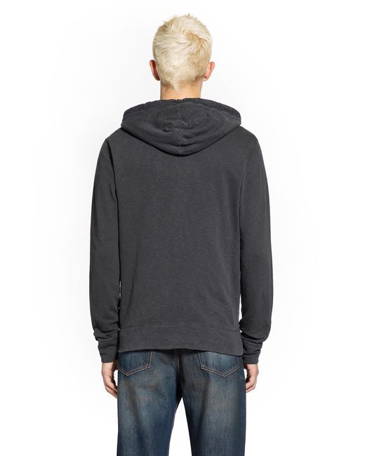 James Perse Gray Vintage French Terry Zip Up Hoodie for men