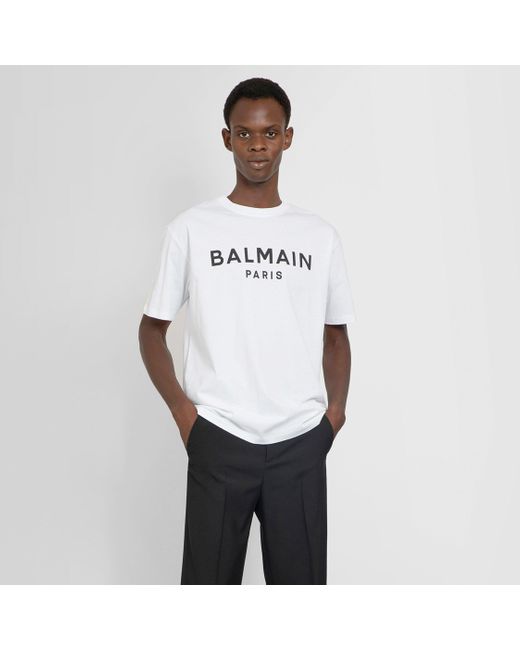 Balmain T-shirts in White for Men | Lyst UK