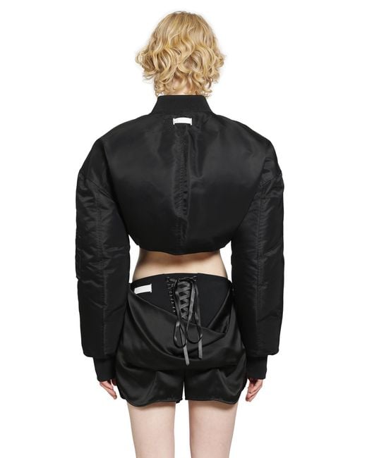 NVL-GARDE Black Cropped Bomber