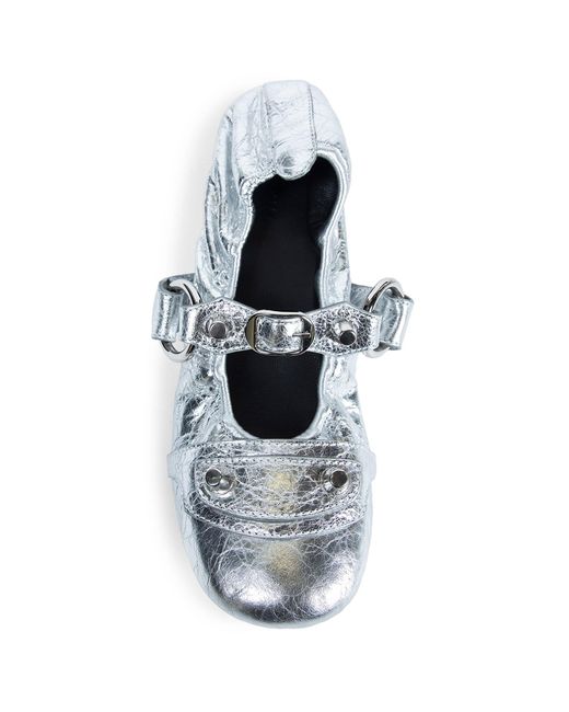 Balenciaga White Flats