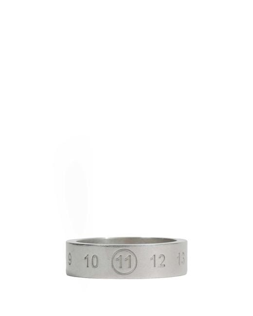 Maison Margiela Gray Numeric Ring 6.5 Mm for men
