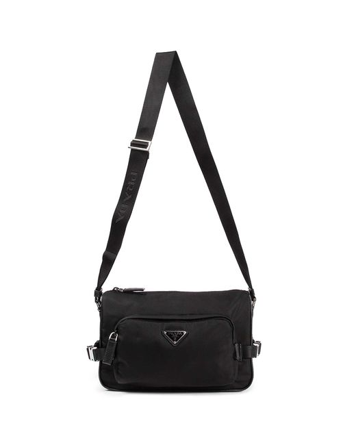 Prada Black Medium Re-Nylon Shoulder Bag for men