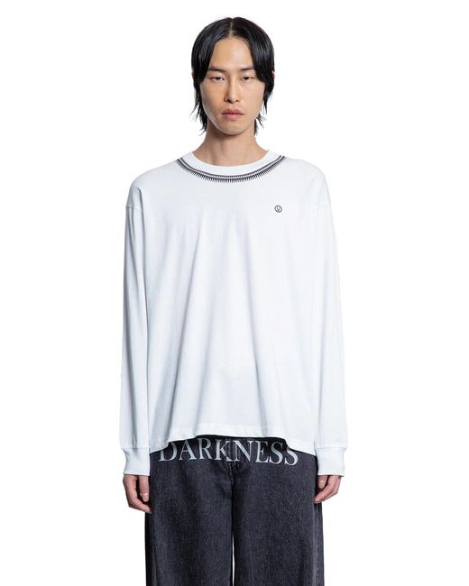 Undercover White Levi's Collaboration Cotton Jersey Long Sleeve Tee for men