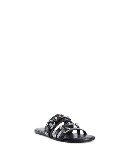 Balenciaga Black City Flat Sandals