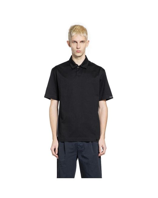 Massimo Osti Studio Black Polo Shirt for men