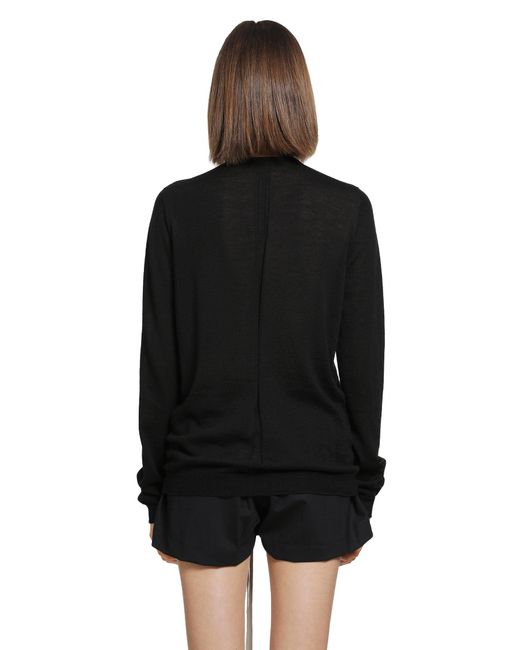 Rick Owens Black Tower Extreme V-Neck Sweater