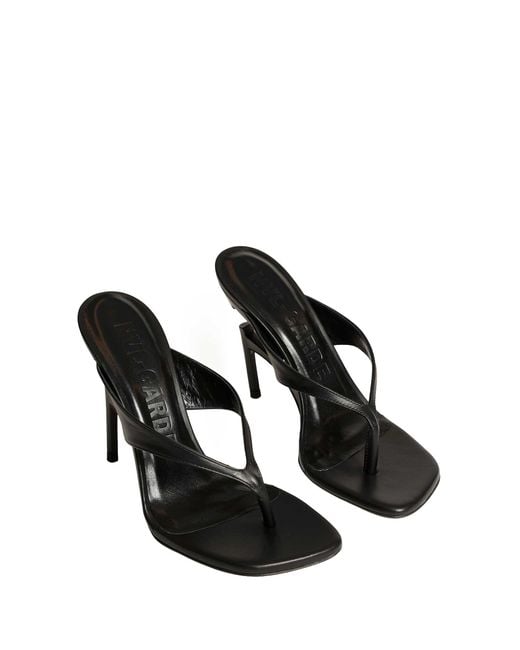 NVL-GARDE Black Broken Heel Thong Sandals