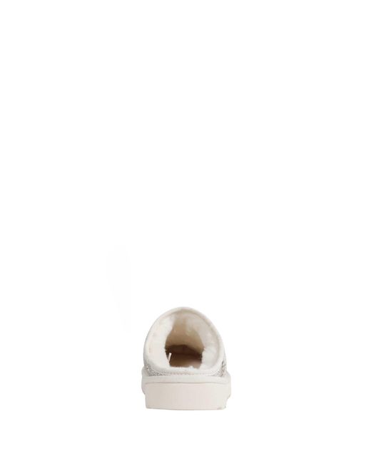 Ugg White Classic Slip-On Crackle Slippers for men
