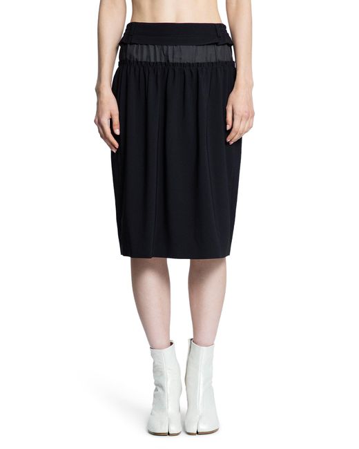 Maison Margiela Black Anonymity Of The Lining Midi Skirt