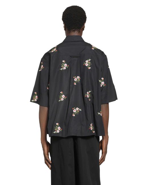 Simone Rocha Black Boxy Pen Pocket Shirt for men