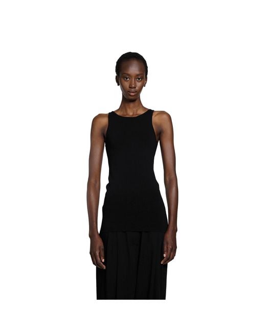 Totême Black Classic Compact Knit Tank