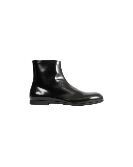 Jil Sander Black Ankle Boots for men