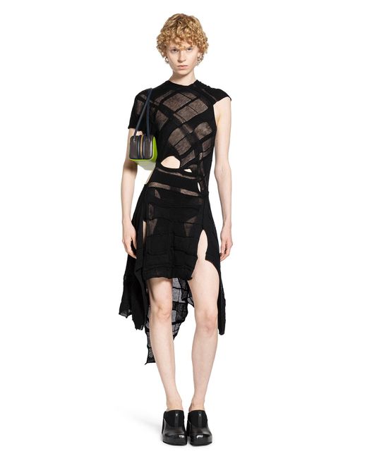 Halo Black Checked Dress