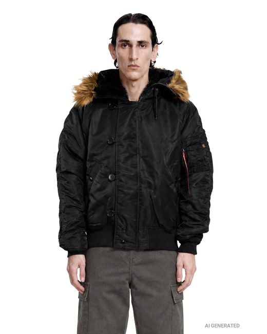 Alpha Industries Black N-2B Heritage Jacket for men