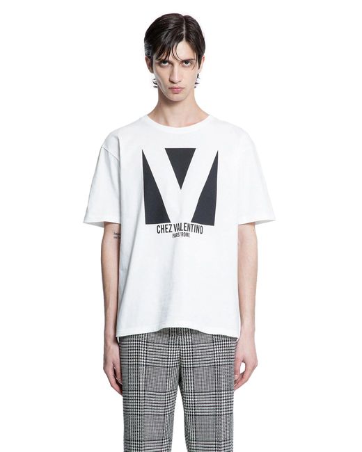 Valentino Gray Chez Cotton T-shirt for men