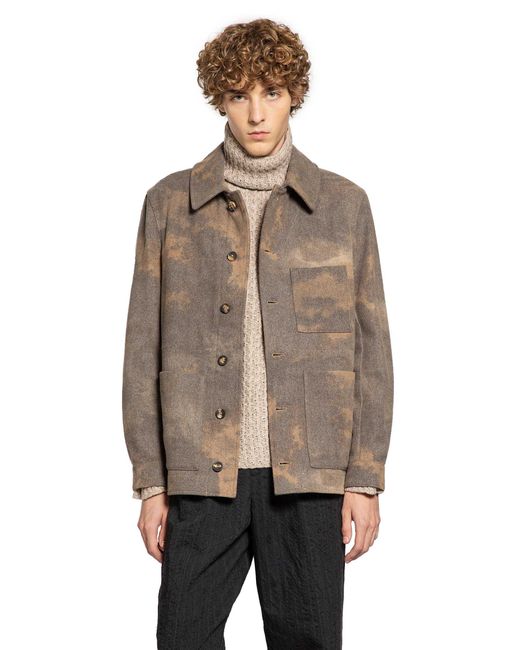 Forme D'expression Brown Felt Jacket for men