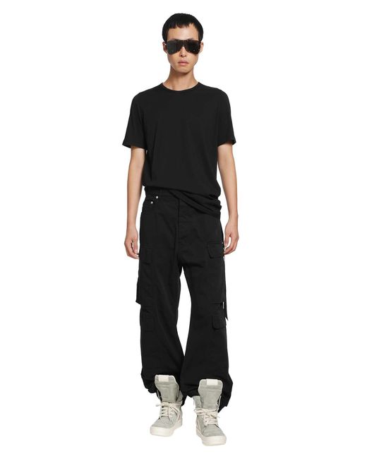 Rick Owens Black Tower Double Cargo Jeans for men